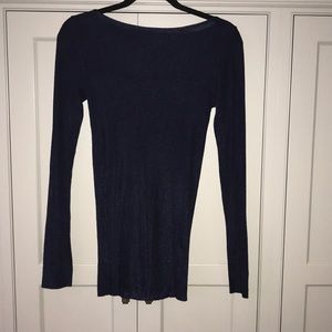 Ann Taylor size XS navy blue long sleeve sweater
